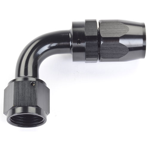 Black 20AN 90 Degree Aluminum Swivel Hose End Fitting for Fuel Oil Coolant and Air Kraken Automotive
